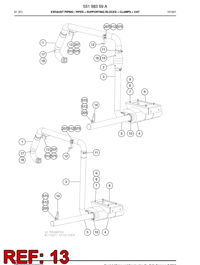 55075894 550 758 94 Supporting block - Sandvik Technical Drawing