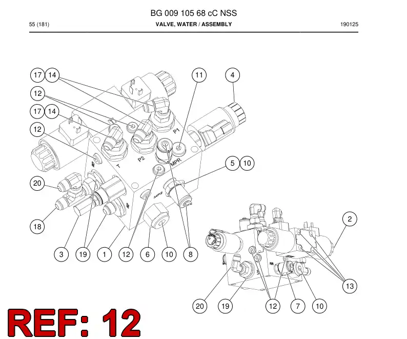 55075940 550 759 40 Plug - Sandvik Technical Drawing