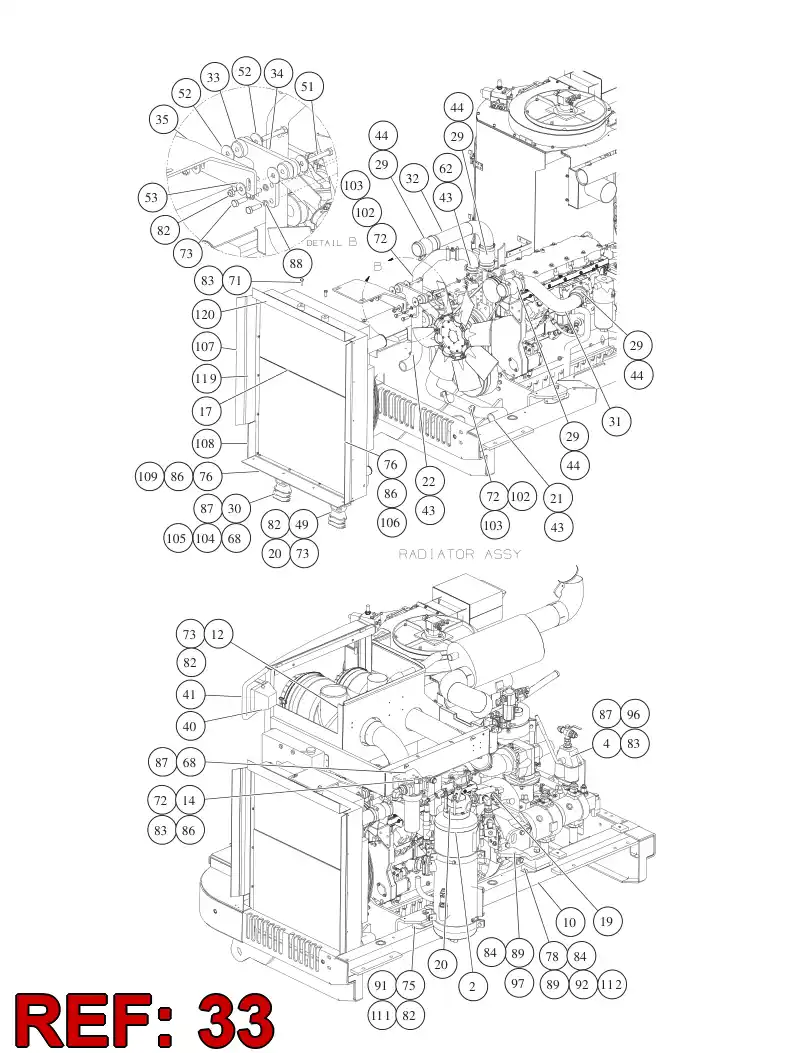 550 760 47 Damper, Hole Mount - drawing