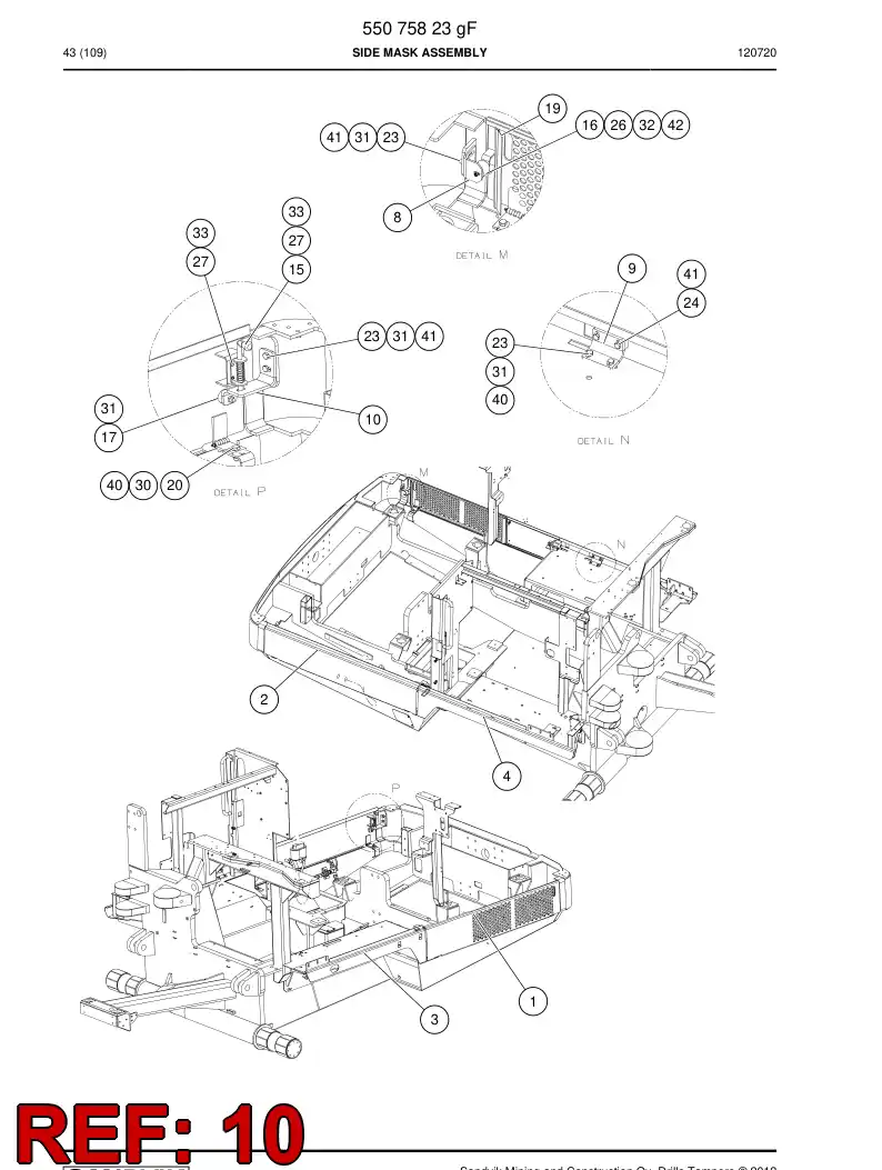 55076049 550 760 49 Supporting block - Sandvik Technical Drawing