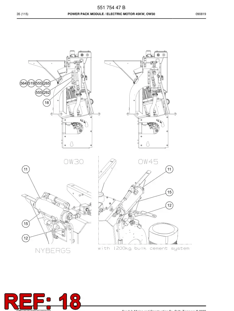 55076293 550 762 93 Bracket - Sandvik Technical Drawing