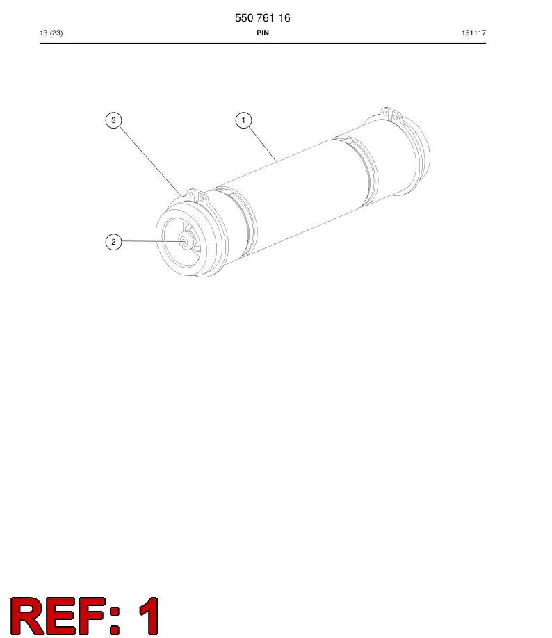 55076319 550 763 19 Shaft - Sandvik Technical Drawing