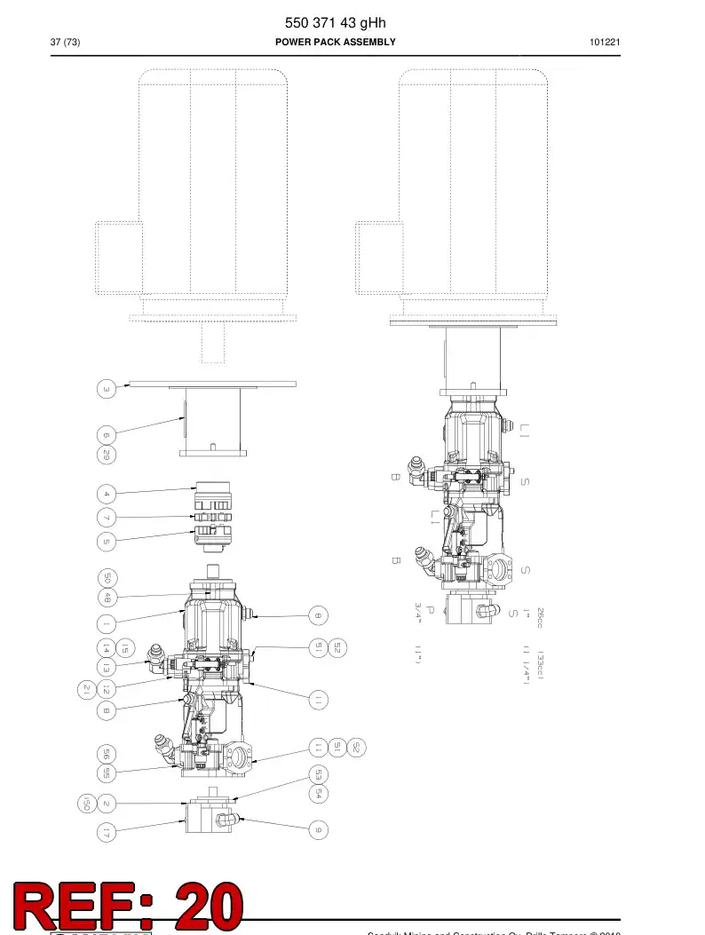 55076351a 550 763 51a Sensor mounting - Sandvik Technical Drawing
