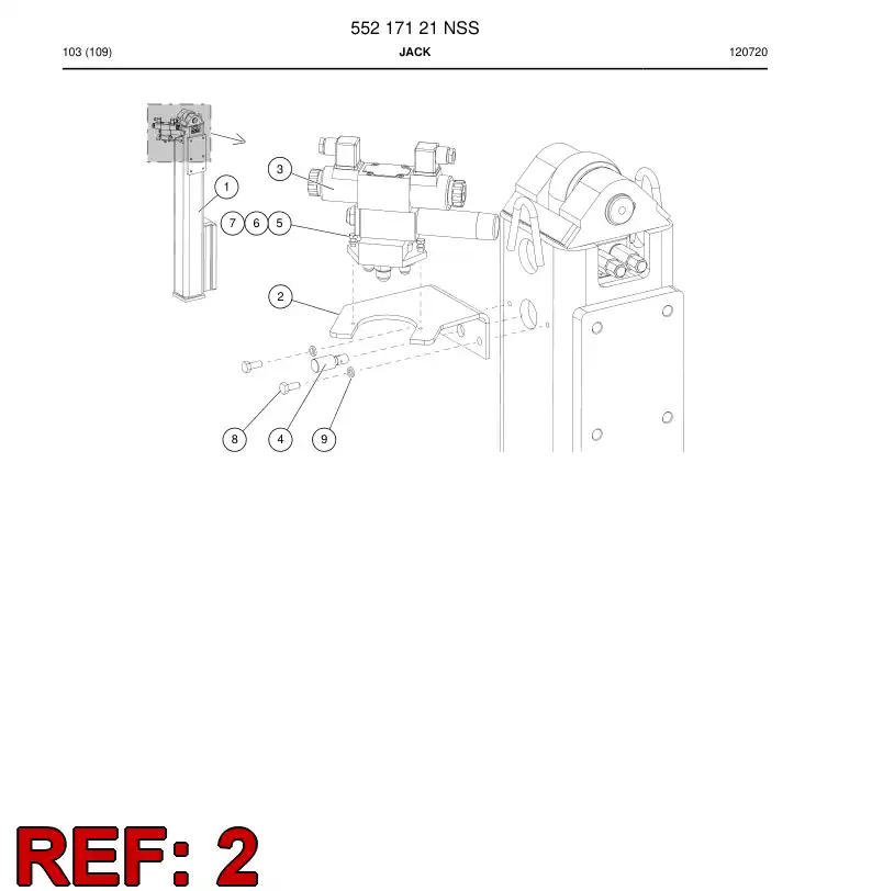 55076352 550 763 52 Bracket - Sandvik Technical Drawing