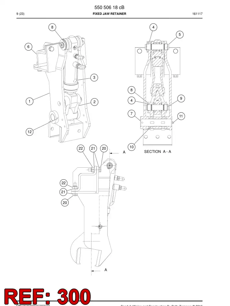 55076458 550 764 58 Ring - Sandvik Technical Drawing