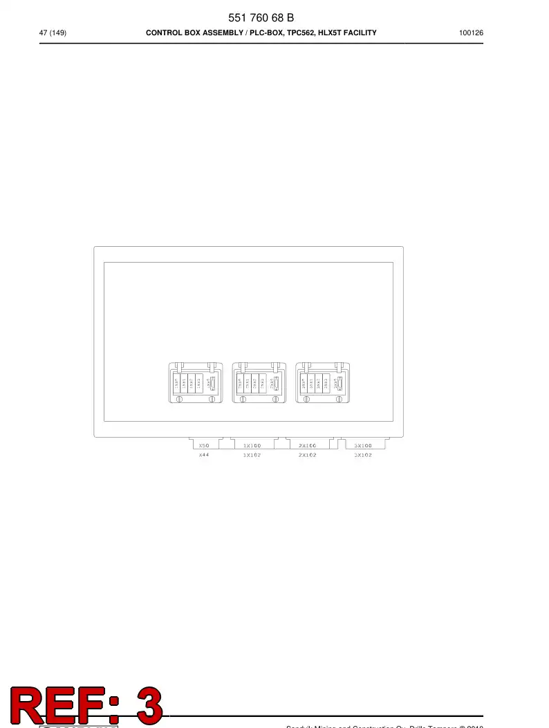 55076554a 550 765 54a Enclosure - Sandvik Technical Drawing