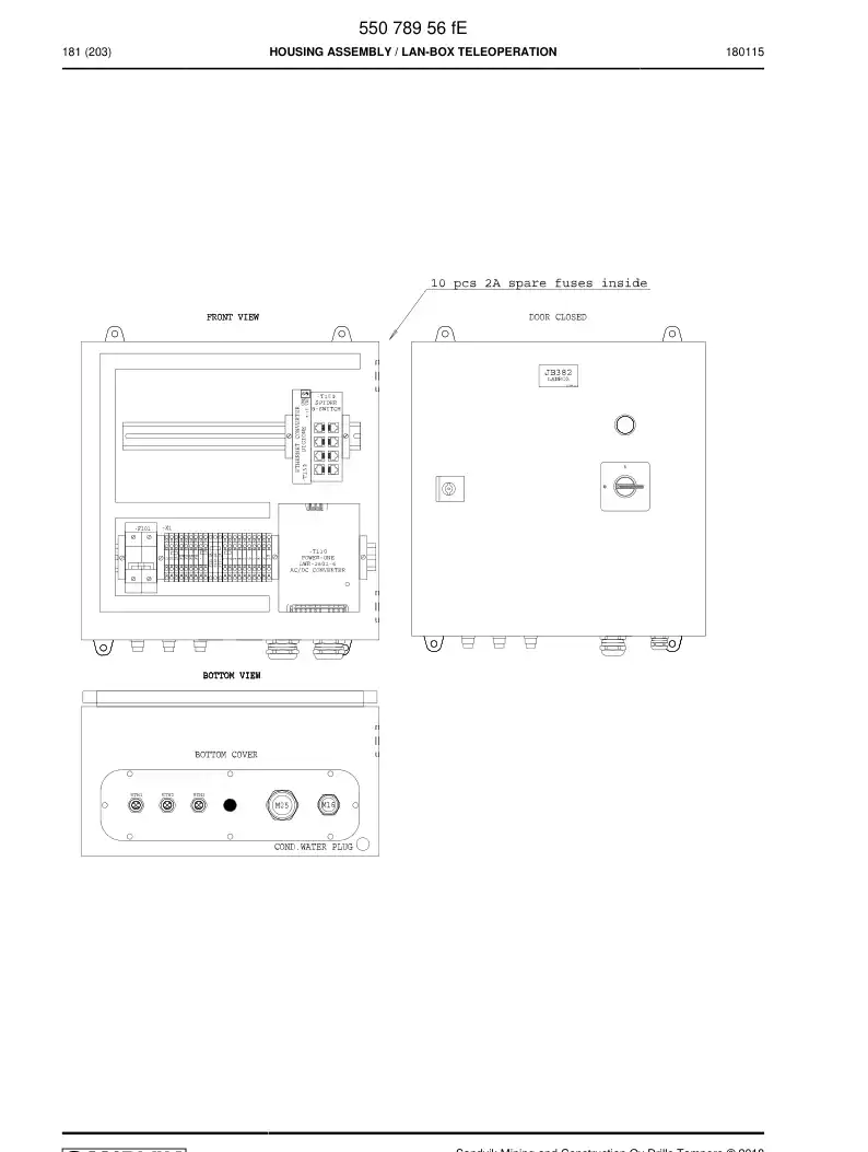 55076661 550 766 61 INTERRUPTOR - Sandvik Technical Drawing