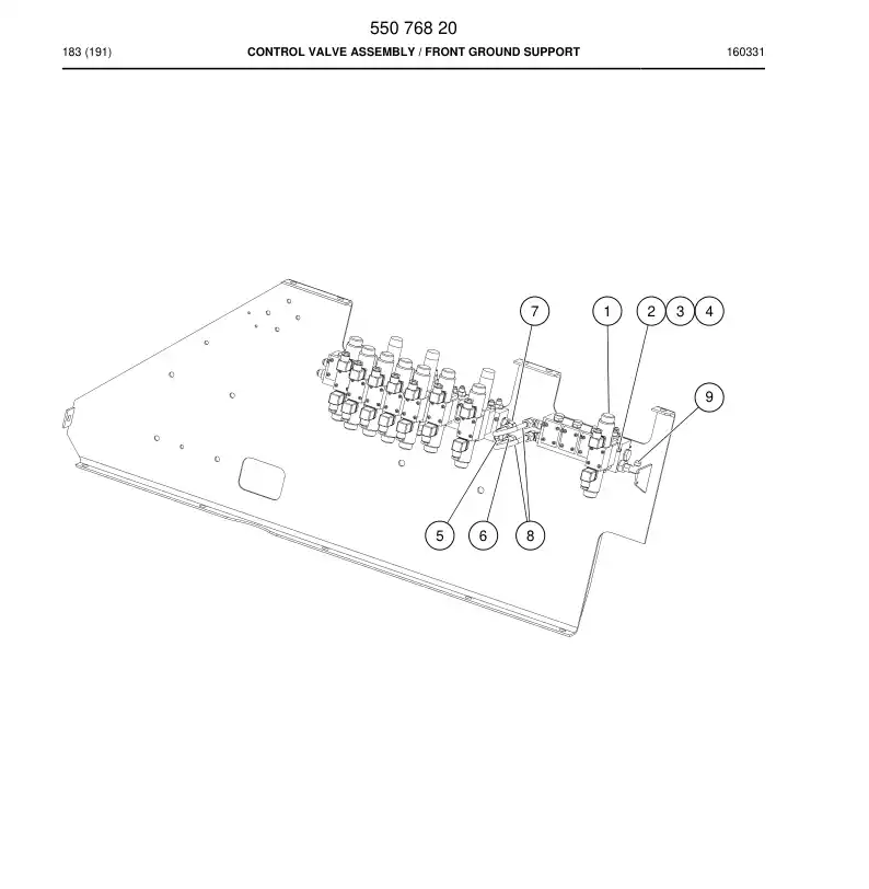 55076820 550 768 20 Control Valve Assembly - Sandvik Technical Drawing