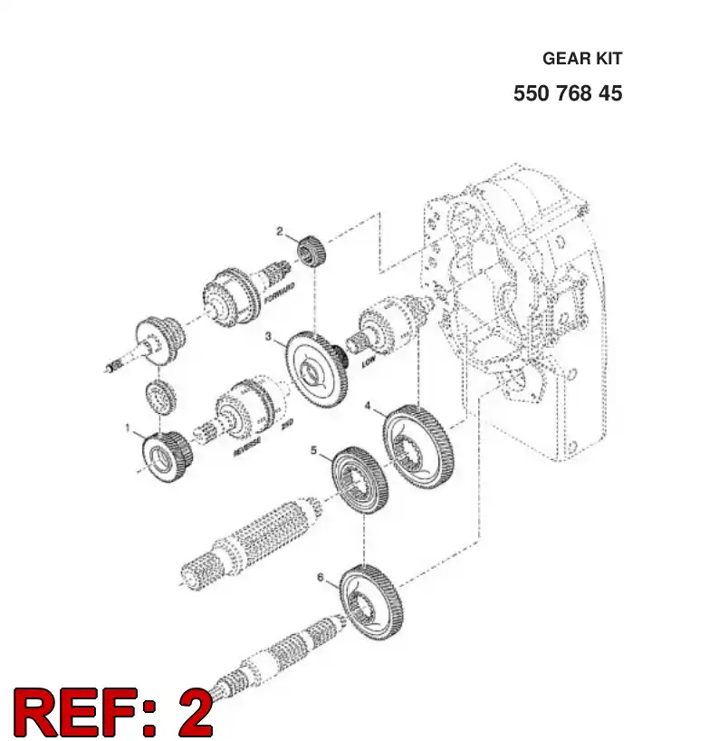 55076846 550 768 46 RUEDA DENTADA - Sandvik Technical Drawing