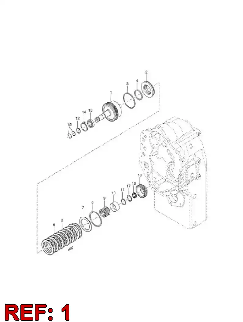 55076864 550 768 64 Shaft And Drum Assembly - Sandvik Technical Drawing