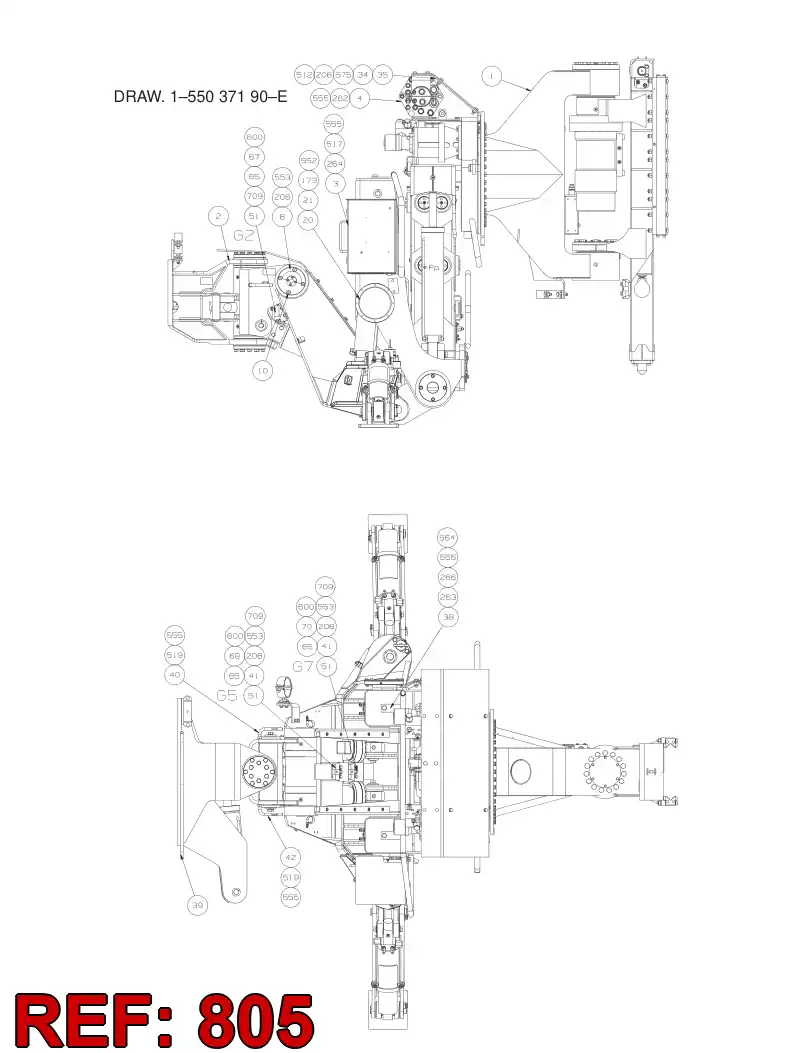 55076889 550 768 89 LUBRICATION DIAGRAM - Sandvik Technical Drawing
