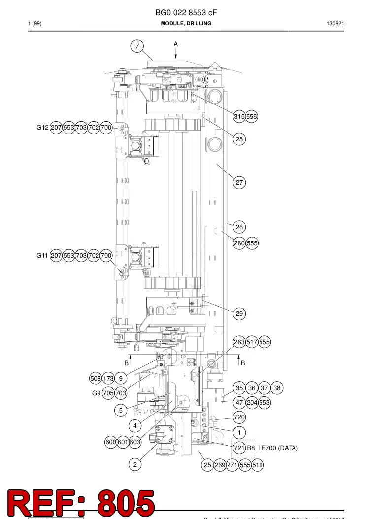55076936c 550 769 36c Schematic, Greasing - Sandvik Technical Drawing