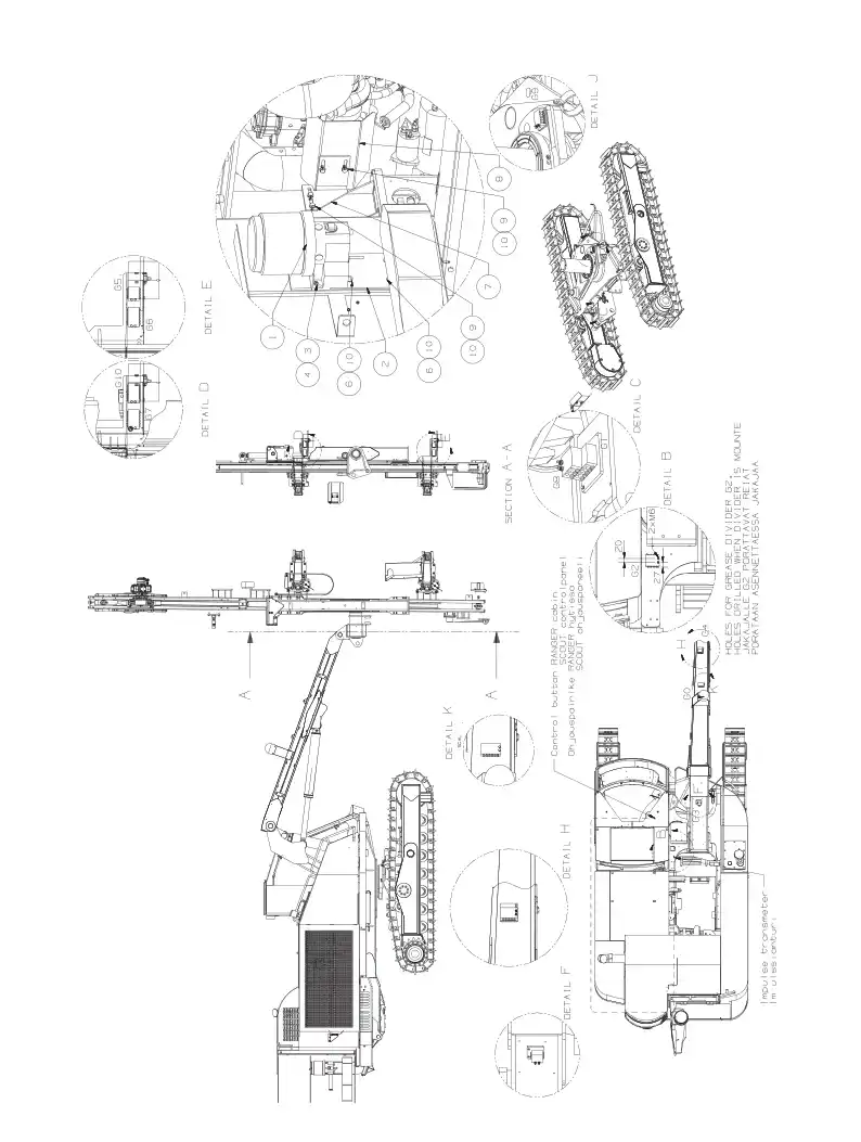 55077083aA 550 770 83aA MOUNTING (LINCOLN) - Sandvik Technical Drawing