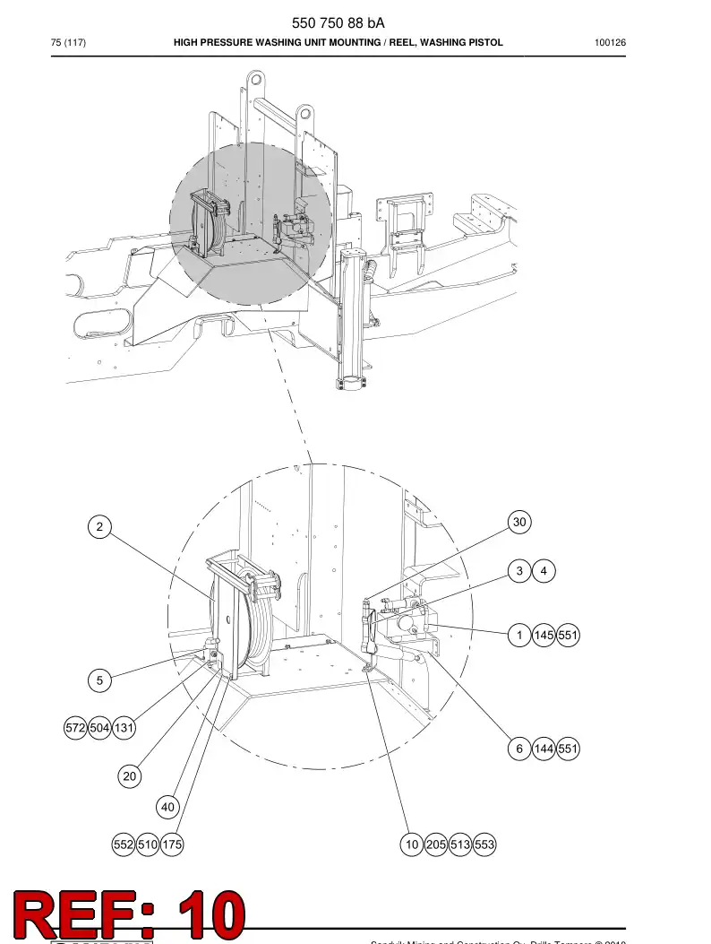 55077089 550 770 89 Bracket - Sandvik Technical Drawing