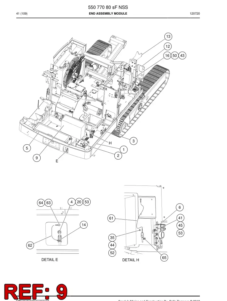 55077106 550 771 06 Bracket - Sandvik Technical Drawing