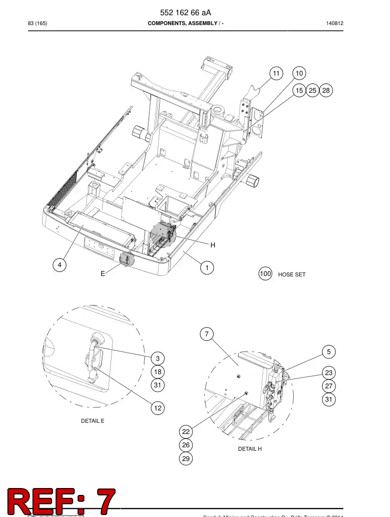 55077106f 550 771 06f Bracket - Sandvik Technical Drawing