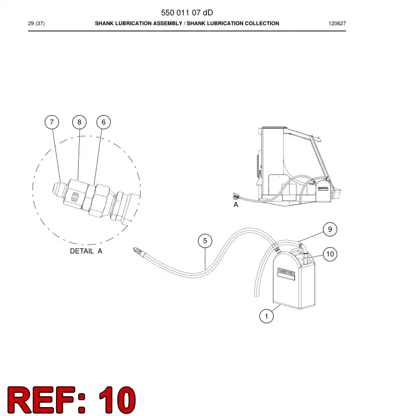 55077165 550 771 65 Nozzle - Sandvik Technical Drawing