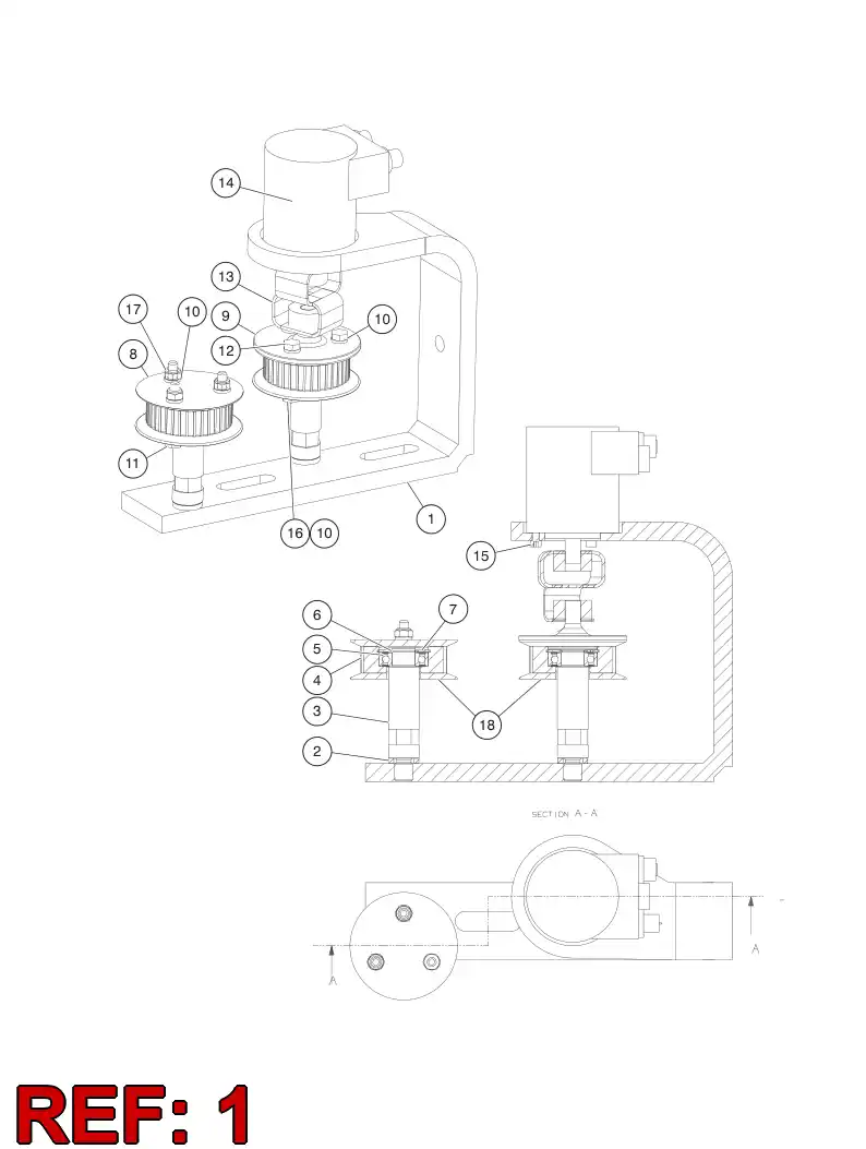 55077302 550 773 02 SUPPORTING BLOCK - Sandvik Technical Drawing