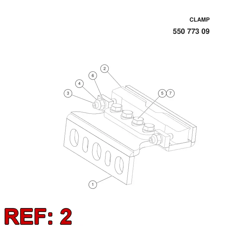 55077318 550 773 18 Clip - Sandvik Technical Drawing