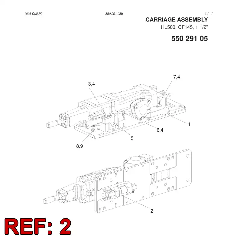 55077361 550 773 61 Shock absorber - Sandvik Technical Drawing