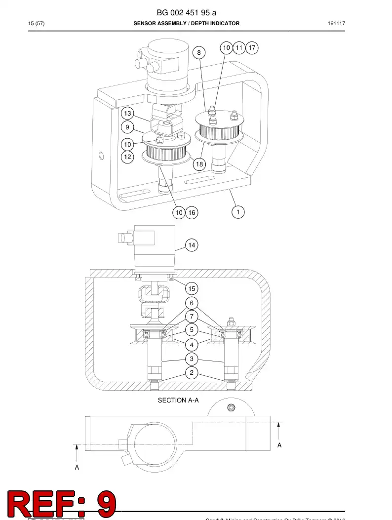 55077414b 550 774 14b Shaft - Sandvik Technical Drawing