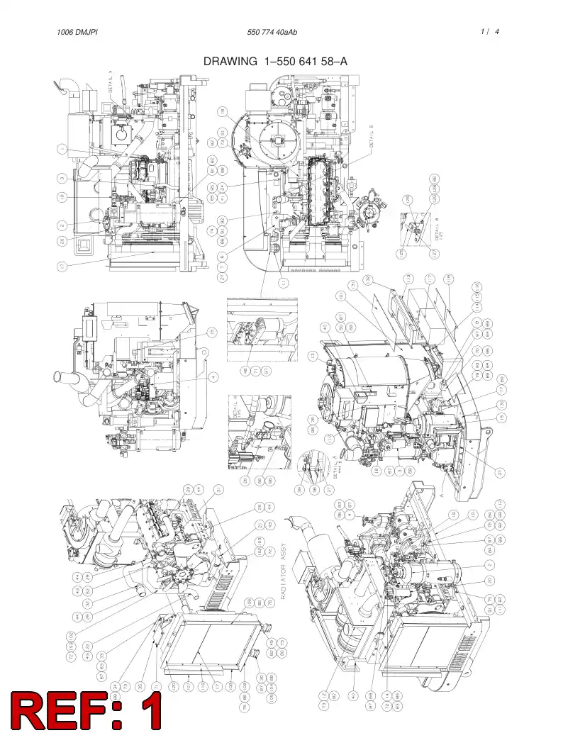 55077442 550 774 42 ENGINE ASSEMBLY - Sandvik Technical Drawing