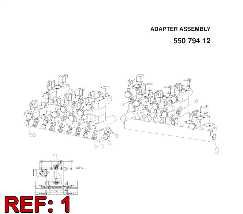 55077453 550 774 53 VALVE ASSEMBLY - Sandvik Technical Drawing