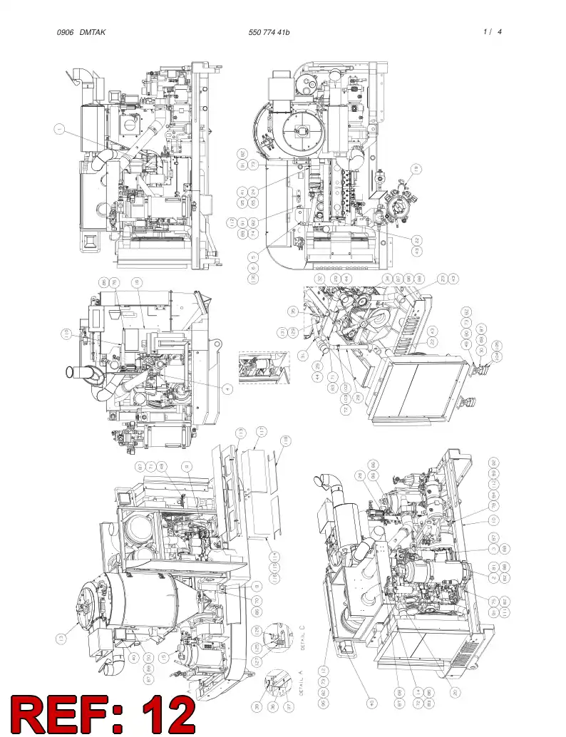 55077460 550 774 60 AIR FILTER ASSEMBLY - Sandvik Technical Drawing