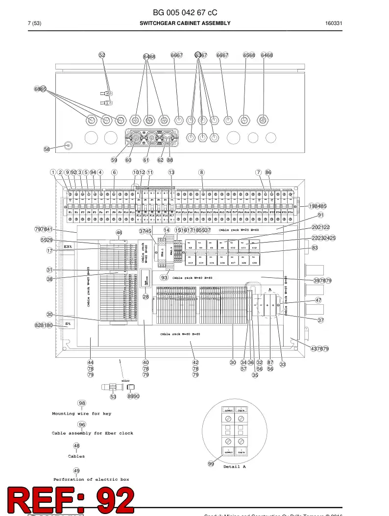 55077702 550 777 02 Circuit breaker - Sandvik Technical Drawing