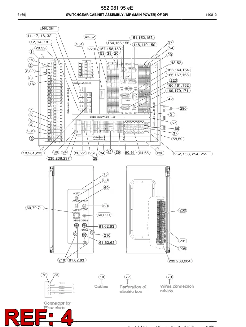 55077705a 550 777 05a Circuit breaker - Sandvik Technical Drawing
