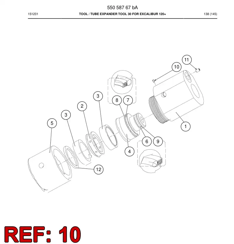 55077709 550 777 09 Screw - Sandvik Technical Drawing