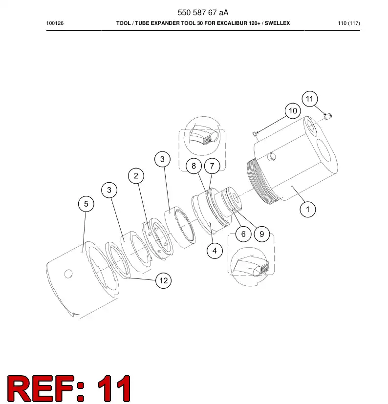 55077710 550 777 10 Orifice - Sandvik Technical Drawing
