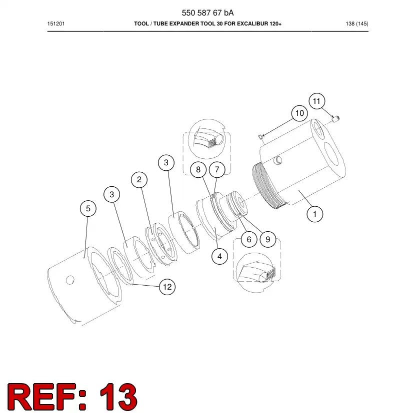 55077712 550 777 12 Seal kit - Sandvik Technical Drawing