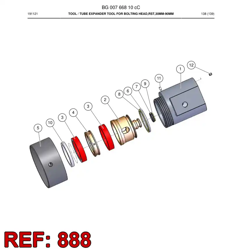 55077712a 550 777 12a Seal Kit - Sandvik Technical Drawing