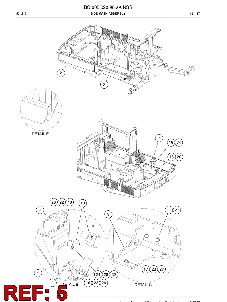 55077765a 550 777 65a Plate - Sandvik Technical Drawing