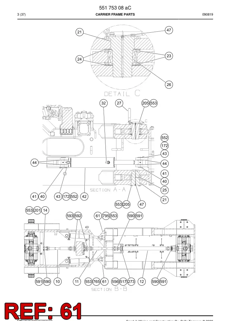 55077773 550 777 73 Limiter - Sandvik Technical Drawing