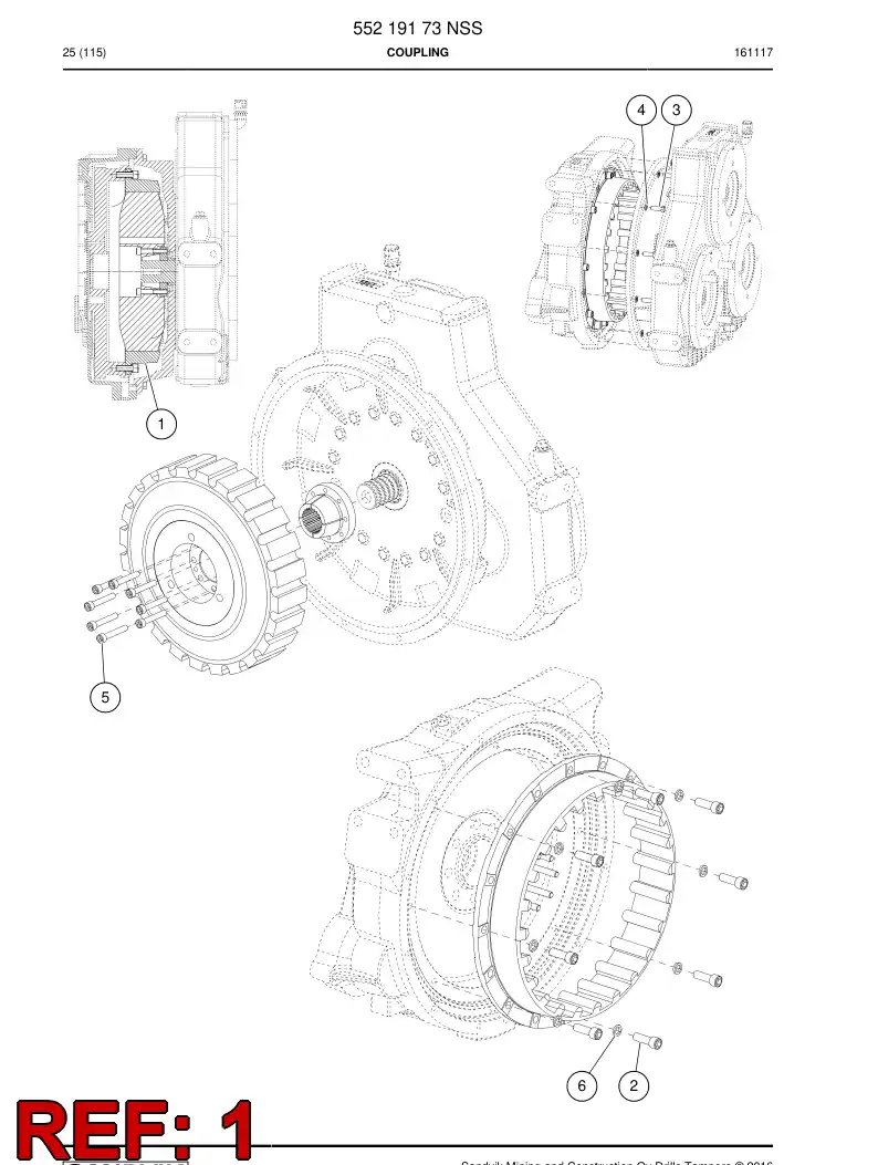 55077814 550 778 14 Coupling, Elastic - Sandvik Technical Drawing
