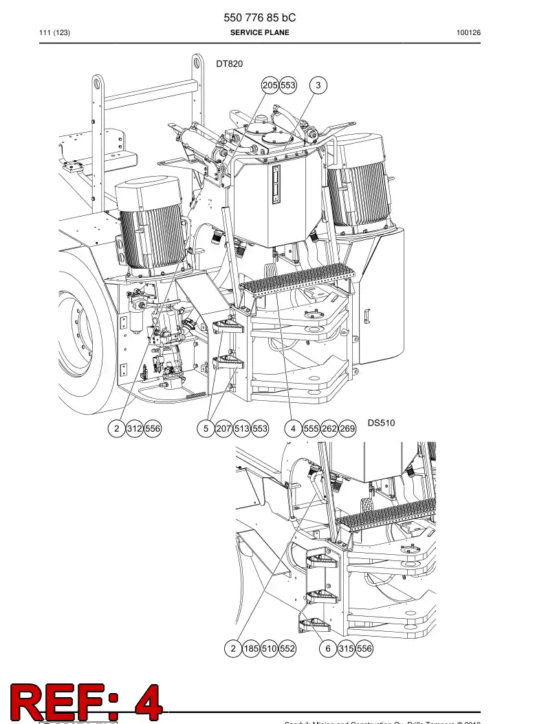 55077866 550 778 66 Bracket - Sandvik Technical Drawing