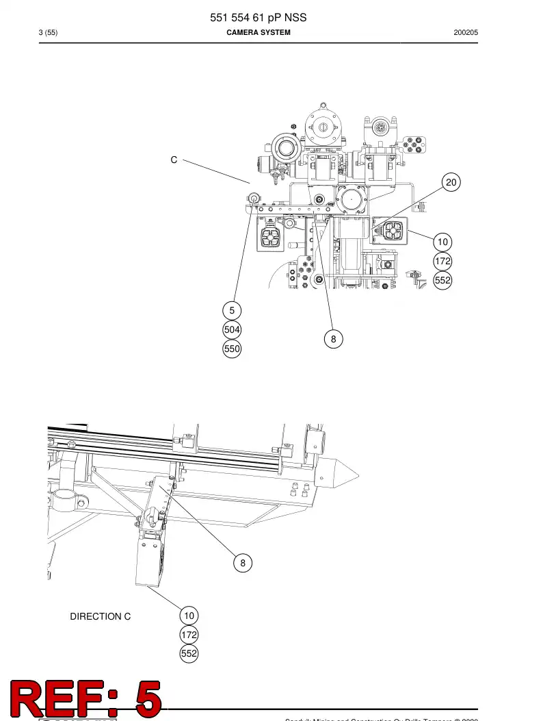 55077972b 550 779 72b Camera - Sandvik Technical Drawing
