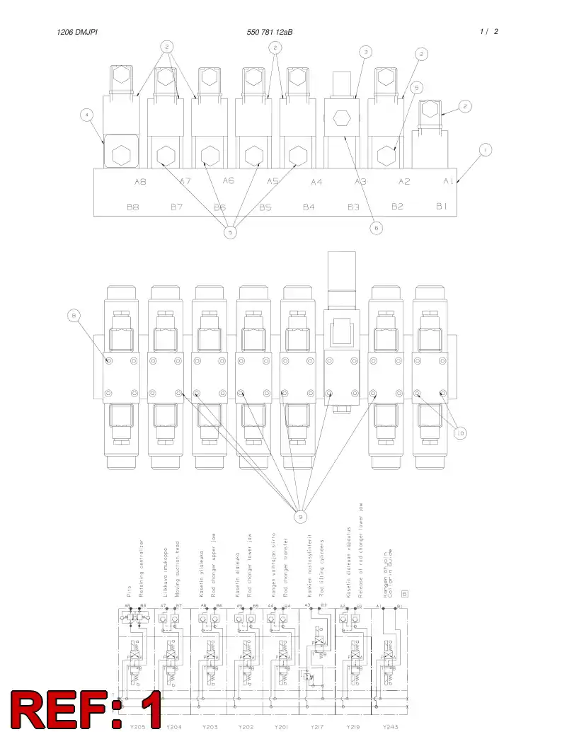 55077974 550 779 74 Base plate - Sandvik Technical Drawing