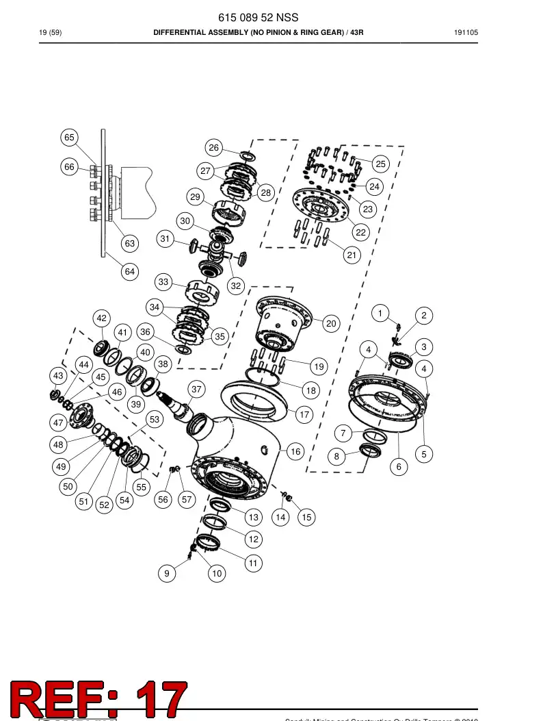 55078035 550 780 35 Gear, Pinion - Sandvik Technical Drawing