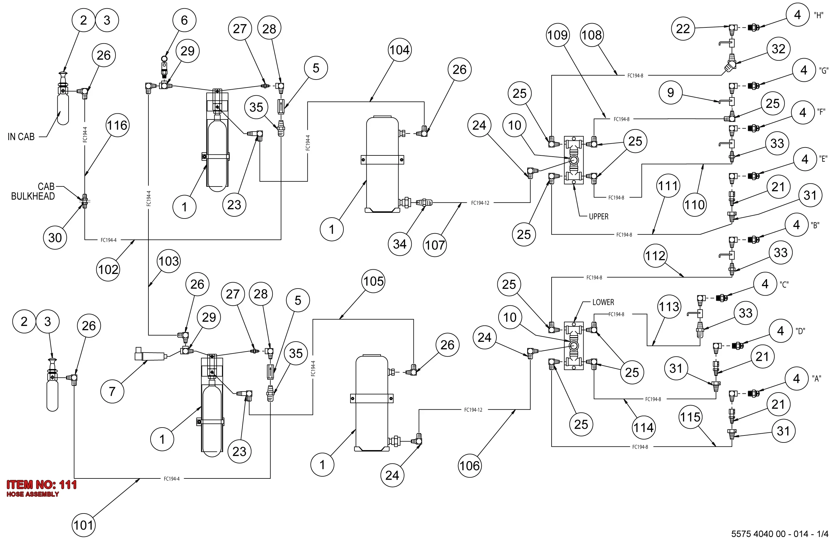 5507 8035 00 HOSE ASSEMBLY - Technical Drawing