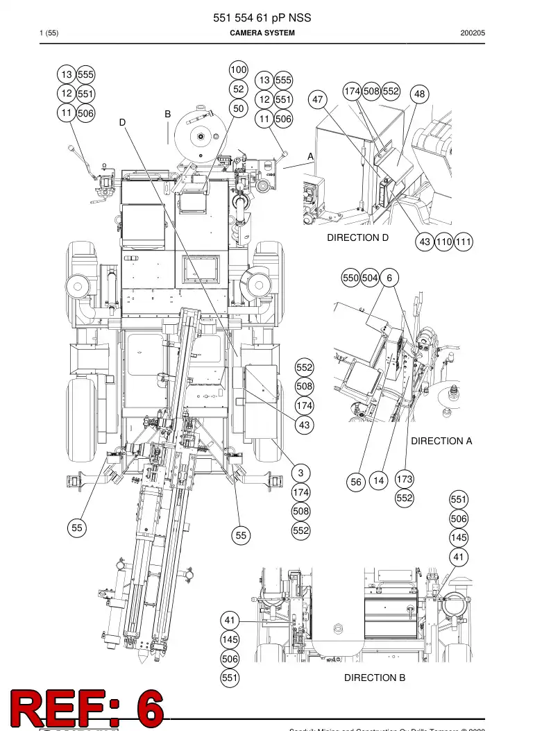 55078075a 550 780 75a Camera - Sandvik Technical Drawing