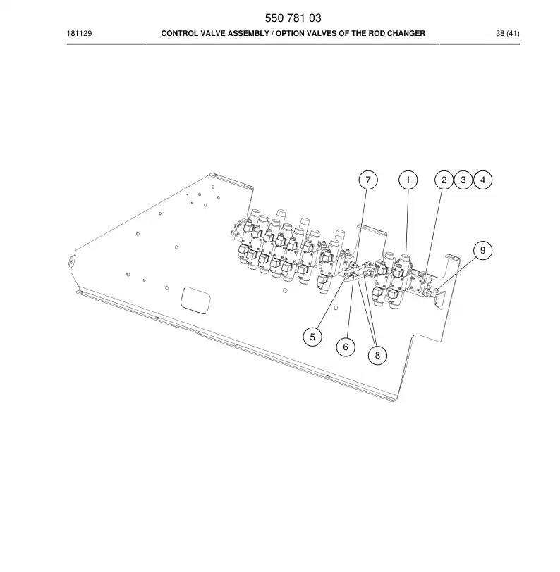 55078103 550 781 03 Control Valve Assembly - Sandvik Technical Drawing