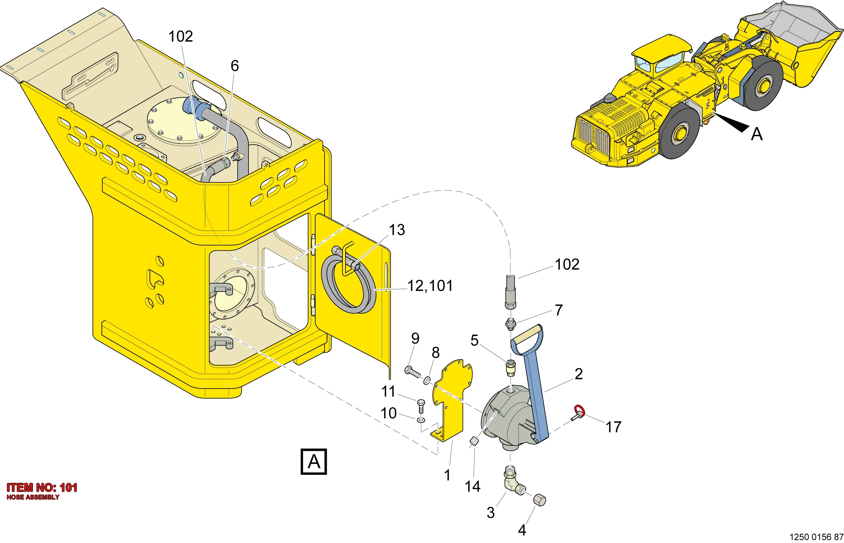 5507 8168 00 HOSE ASSEMBLY - Technical Drawing