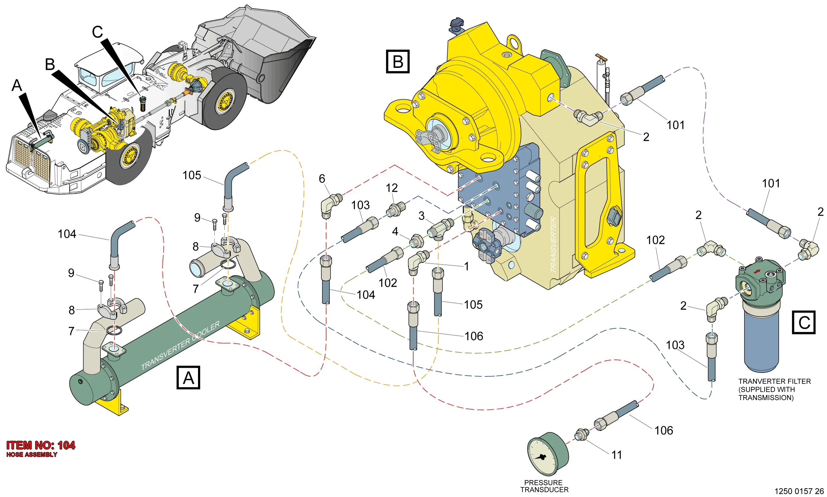 5507 8211 00 HOSE ASSEMBLY - Technical Drawing