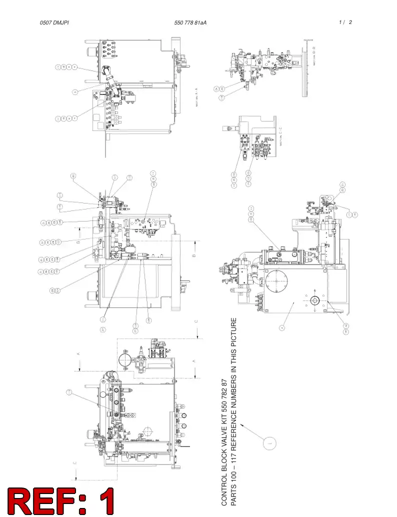 55078287 550 782 87 VALVE KIT - Sandvik Technical Drawing