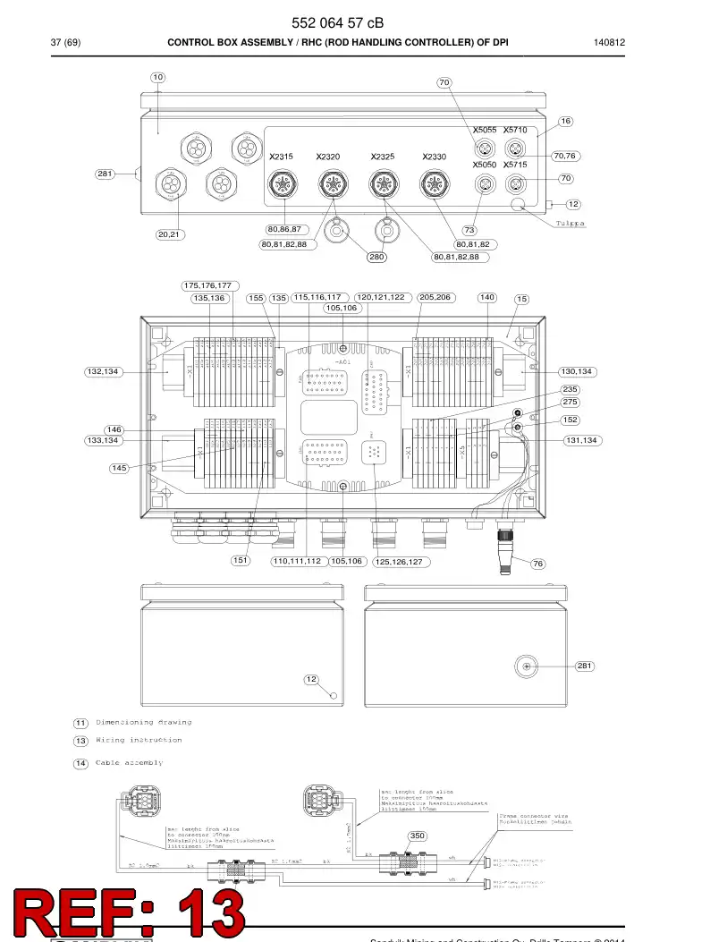 55078321g 550 783 21g Instruction, Wiring - Sandvik Technical Drawing