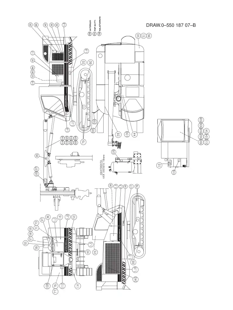 55078336B 550 783 36B SIGN AND DECAL ASSEMBLY - Sandvik Technical Drawing