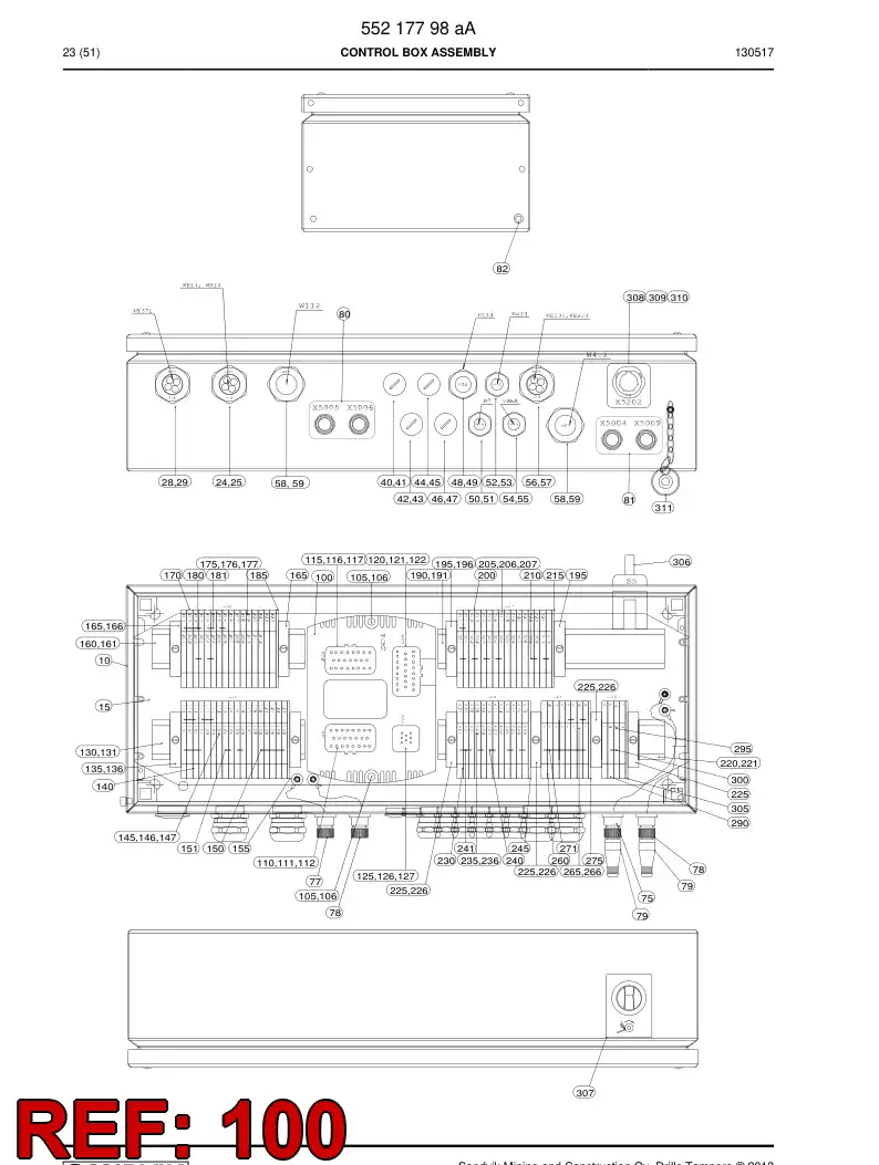 55078364a 550 783 64a Programmed Electronic Assembly - Sandvik Technical Drawing